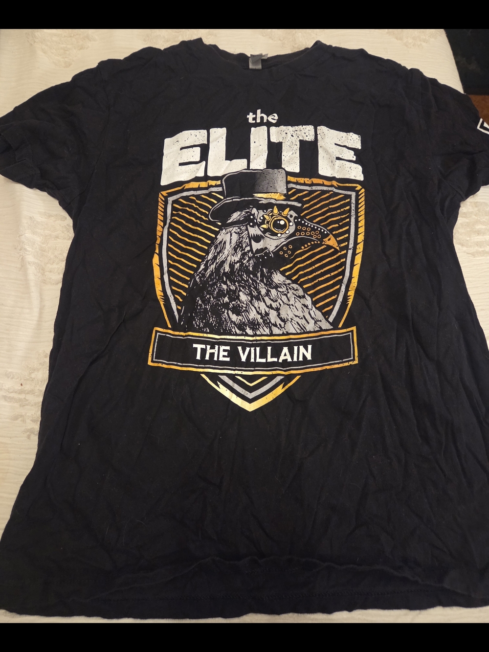 Rare AEW Men's Black Graphic Tee "The Elite - The Villain"